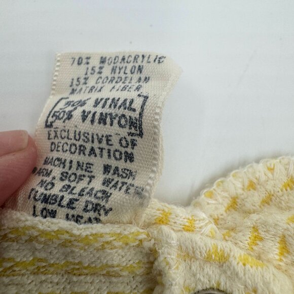 Vtg BabyGro By Gerber Baby Romper Medium 11-17 Lbs Yellow & White Floral - Picture 4 of 14